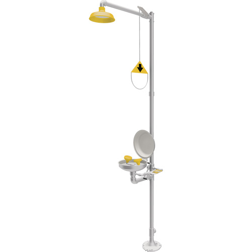Combination Emergency Shower & Eyewash Station, Pedestal Oxymax Inc