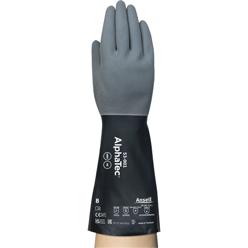 Gants r&eacute;sistants aux produits chimiques AlphaTec, Taille 7, 13" lo, N&eacute;opr&egrave;ne/Nitrile, Doublure en Nylon, 17 mils Oxymax Inc