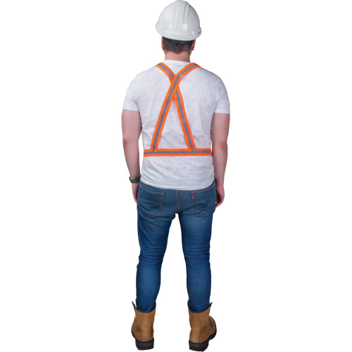 Traffic Harness, High Visibility Orange, Silver Reflective Colour, 3X-Large Oxymax Inc