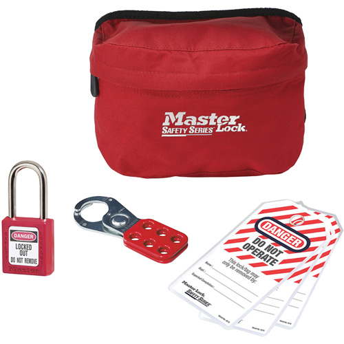 Trousse de cadenassage personnalis&eacute;e avec cadenas en thermoplastique Zenex, 6 composants compris Oxymax Inc