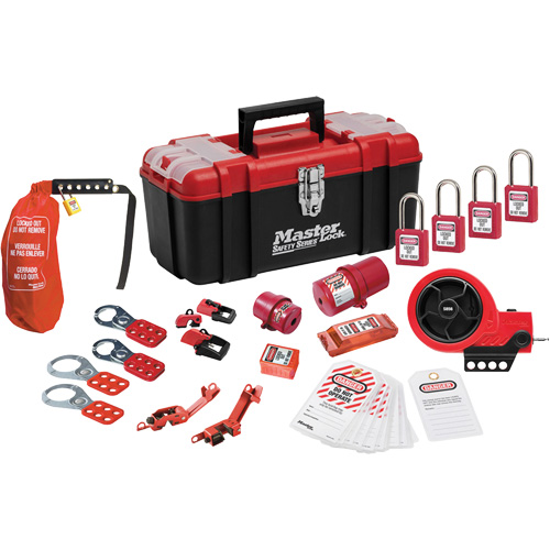 Premier Lockout Kit with Zenex Thermoplastic Locks, Electrical Kit, 21 Components Oxymax Inc