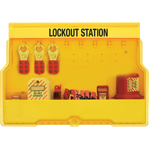 Premier Electrical Lockout Station, None Padlocks, 16 Padlock Capacity, Padlocks Not Included Oxymax Inc