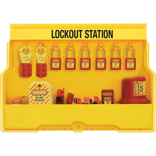 Premier Electrical Lockout Station, Thermoplastic Padlocks, 16 Padlock Capacity, Padlocks Included Oxymax Inc