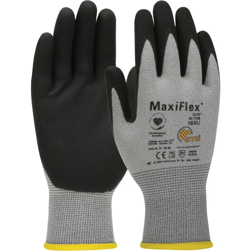 Gants compatibles avec les &eacute;crans tactiles ultral&eacute;gers ATG MaxiFlex Elite, Grand, R&ecirc;vetement Nitrile, Calibre 18, Enveloppe en Nylon Oxymax Inc