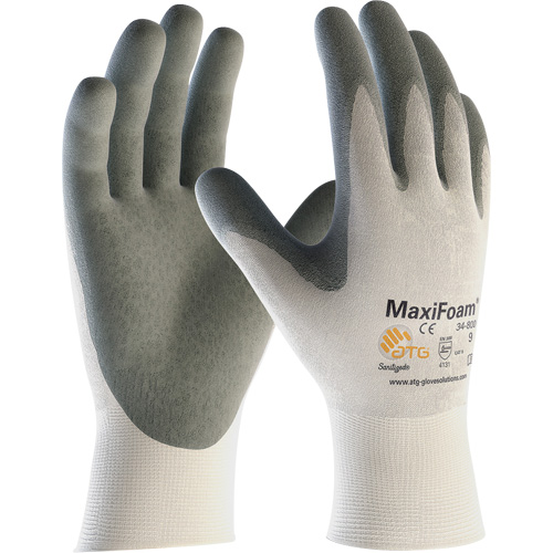 Gants en tricot sans couture de qualit&eacute; sup&eacute;rieure ATG MaxiFoam, Grand, R&ecirc;vetement Nitrile, Calibre 15, Enveloppe en Nylon Oxymax Inc