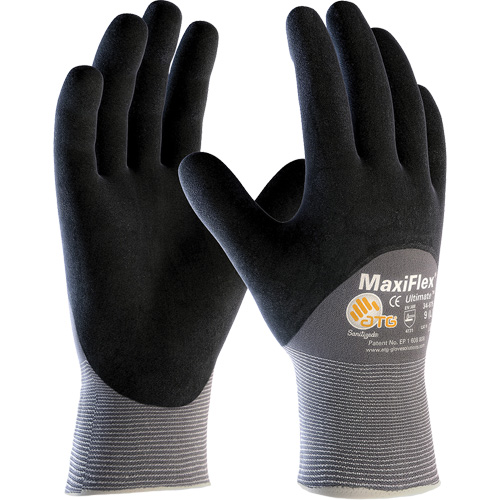 Gants compatibles avec les &eacute;crans tactiles ATG MaxiFlex Ultimate, Grand, R&ecirc;vetement Nitrile, Calibre 15, Enveloppe en Nylon/&eacute;lasthanne Oxymax Inc