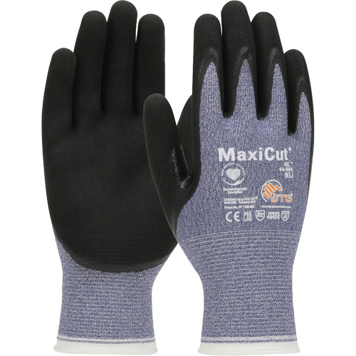 Gants r&eacute;sistants aux coupures dans un milieu de travail huileux ATG MaxiCut, Taille Grand, Calibre 15, Rev&ecirc;tement Nitrile, Enveloppe en Fil technique, ASTM ANSI niveau A3/EN 388 niveau 4/EN 388 niveau C Oxymax Inc