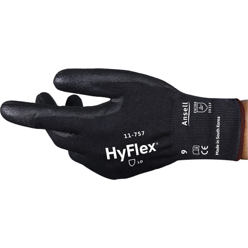 Gants r&eacute;sistant aux coupures Hyflex 11-757, Taille 6, Calibre 18, Rev&ecirc;tement Polyur&eacute;thane, Enveloppe en Intercept, ASTM ANSI niveau A7/EN 388 niveau F Oxymax Inc
