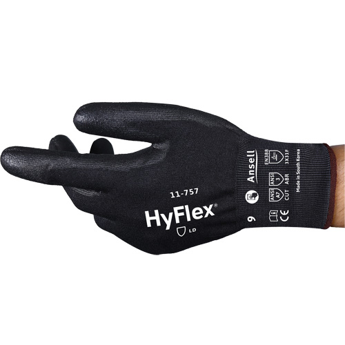 Gants r&eacute;sistant aux coupures Hyflex 11-757, Taille 7, Calibre 18, Rev&ecirc;tement Polyur&eacute;thane, Enveloppe en Intercept, ASTM ANSI niveau A7/EN 388 niveau F Oxymax Inc