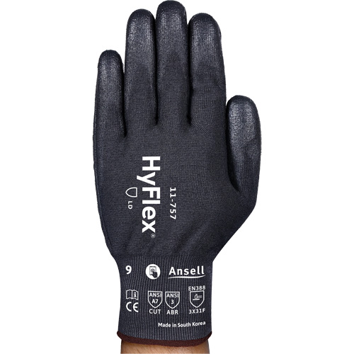 Gants r&eacute;sistant aux coupures Hyflex 11-757, Taille 7, Calibre 18, Rev&ecirc;tement Polyur&eacute;thane, Enveloppe en Intercept, ASTM ANSI niveau A7/EN 388 niveau F Oxymax Inc
