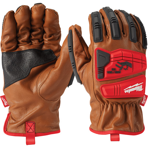 Goatskin Impact Gloves, Small, Grain Leather Palm Oxymax Inc