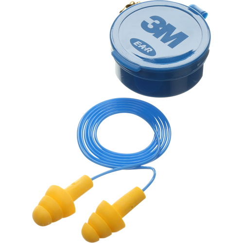 E-A-R Ultrafit Premolded Earplugs, Corded, Pair - Plastic Case, 25 dB NRR, One-Size Oxymax Inc