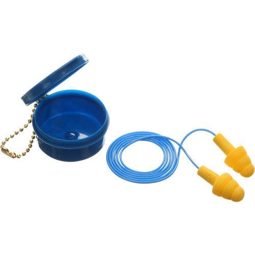 E-A-R Ultrafit Premolded Earplugs, Corded, Pair - Plastic Case, 25 dB NRR, One-Size Oxymax Inc