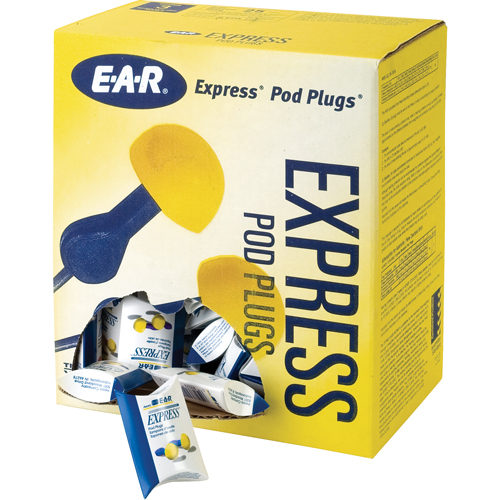 E-A-R Express Pod Plugs Earplugs, Uncorded, Bulk - Pillow Pack, 25 dB NRR, One-Size Oxymax Inc