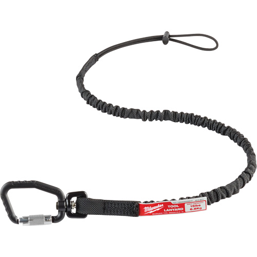 Locking Tool Lanyard, Bungee, Carabiner/Loop Oxymax Inc