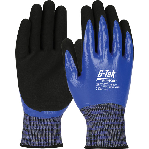 Gants r&eacute;sistants aux coupures G-Tek PolyKor X7, Taille Petit, Calibre 18, Rev&ecirc;tement Nitrile, Enveloppe en Fil technique, ANSI/ISEA 105 niveau 4 Oxymax Inc