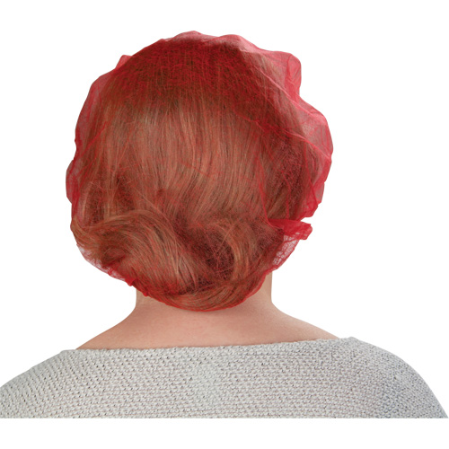 Bonnets bouffants, Polypropyl&egrave;ne, 21", Rouge Oxymax Inc