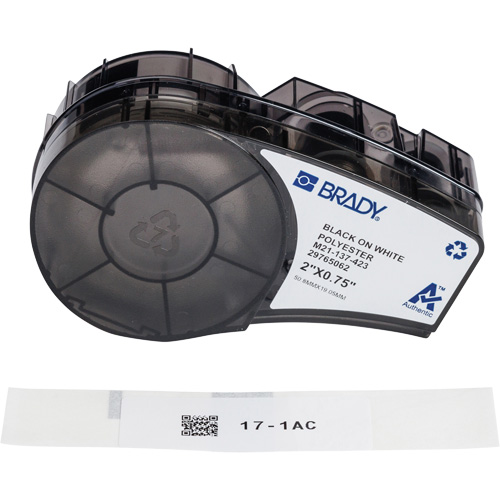 &eacute;tiquettes polyvalentes avec ruban pour environnements hostiles, Noir Oxymax Inc