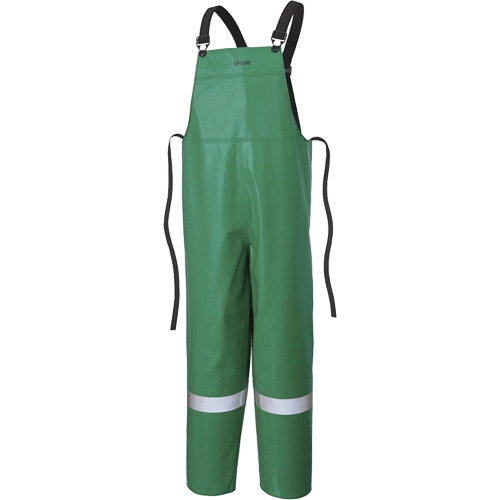 P43 035 CA-43&reg; FR Chemical- & Acid-Resistant Safety Bib Pants, Small, Green Oxymax Inc