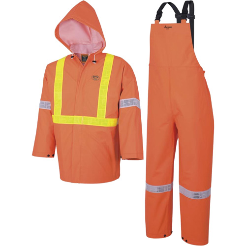 R85 Ensemble imperm&eacute;able de s&eacute;curit&eacute; 3 pi&egrave;ces ignifuge Element FR, Petit, Orange haute visibilit&eacute; Oxymax Inc