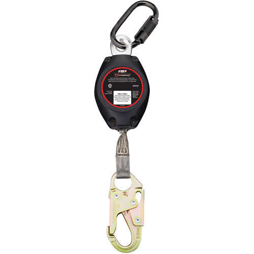 Dynamic Small Snap Hook Self-Retracting Lifeline, 11', Polyester, Swivel Oxymax Inc