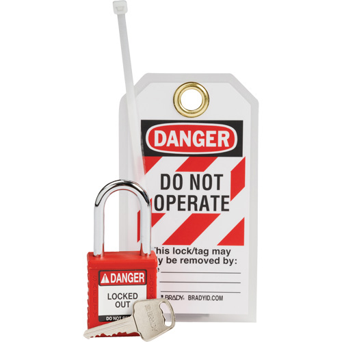 Trousse de cadenassage et d&eacute;tiquetage de s&eacute;curit&eacute; en nylon, 3 composants compris Oxymax Inc