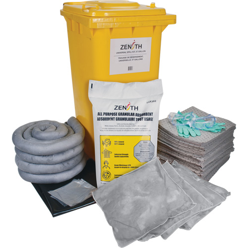 Spill Kit, Universal, Bin, 63 US gal. Absorbancy Oxymax Inc