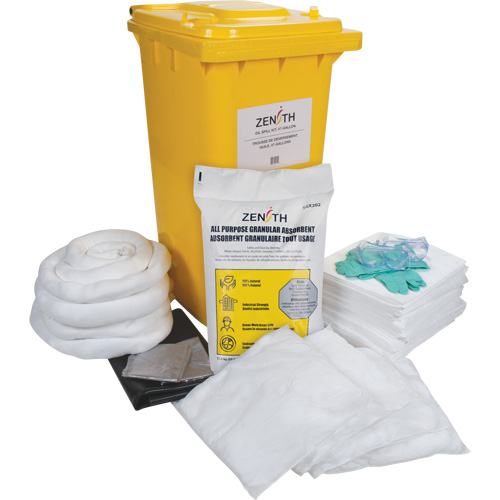 Premium Spill Kit, Oil Only, Bin, 63 US gal. Absorbancy Oxymax Inc