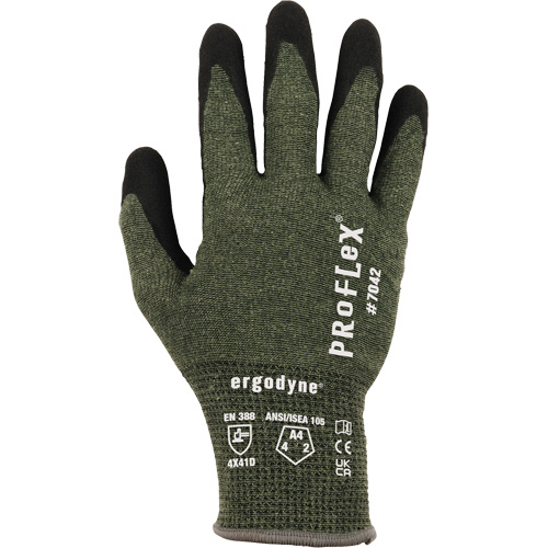 Gants r&eacute;sistant &agrave; la coupe Proflex 7042, Taille Petit, Calibre 18, Rev&ecirc;tement Nitrile, Enveloppe en Aramide, ASTM ANSI niveau A4/EN 388 niveau D Oxymax Inc