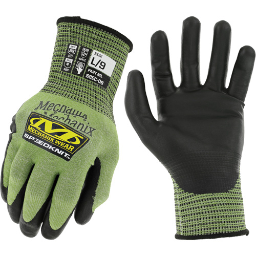 Speedknit S2EC06 Cut-Resistant Gloves, Size Small/7, 18 Gauge, Urethane Coated, HPPE/Tungsten Shell, ASTM ANSI Level A4/EN 388 Level D Oxymax Inc