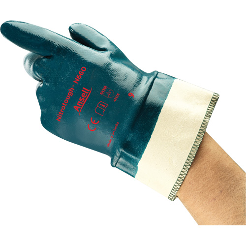 Gants Nitrotough N660, 8, R&ecirc;vetement Nitrile, Enveloppe en Coton Oxymax Inc