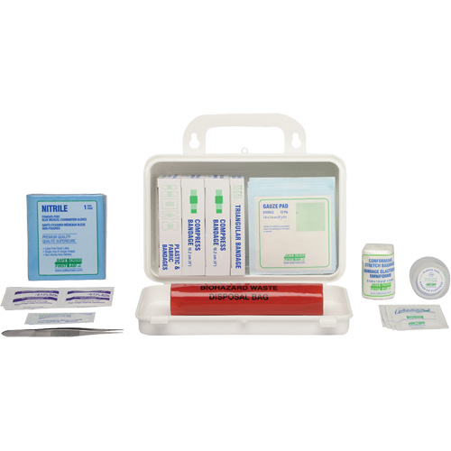 Trousse de premiers soins, R&eacute;pond &agrave; la norme CSA Z1220-17 type 1 individuelle, Personnel (1 travailleur) Oxymax Inc