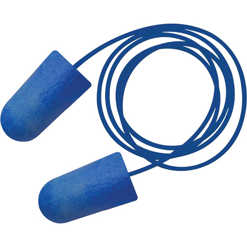 Bouchons d'oreilles biosourc&eacute;s d&eacute;tectables par le m&eacute;tal Food Pro Bullet BioSoft, Avec cordon, Taille unique, Vrac - Boîte, NRR dB 32 Oxymax Inc