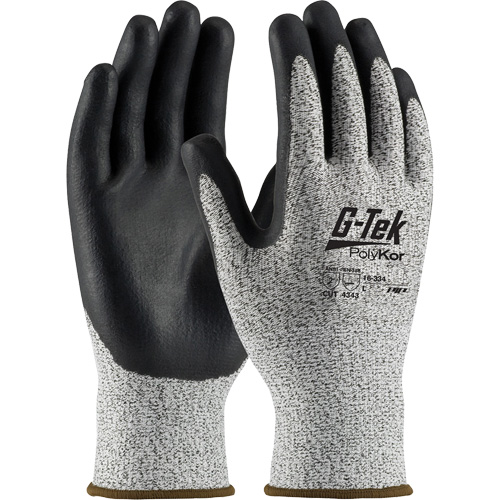 Gants r&eacute;sistants &agrave; la coupe G-Tek, Taille T-petit, Calibre 13, Rev&ecirc;tement Nitrile, Enveloppe en PolyKor, ASTM ANSI niveau A2/EN 388 niveau 3/EN 388 niveau B Oxymax Inc