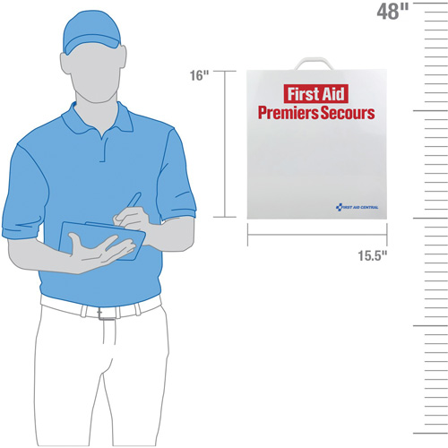 SmartCompliance&reg; First Aid Cabinet, Meets CSA Z1220-17 Type 3 High-Risk Environment, Small (2-25 Workers) Oxymax Inc