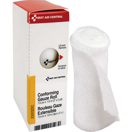 Recharge de bandage en gaze &eacute;tirable et conforme SmartCompliance, Rouleau, 6' lo x 3" la, St&eacute;rile, Dispositif m&eacute;dical Classe 1 Oxymax Inc