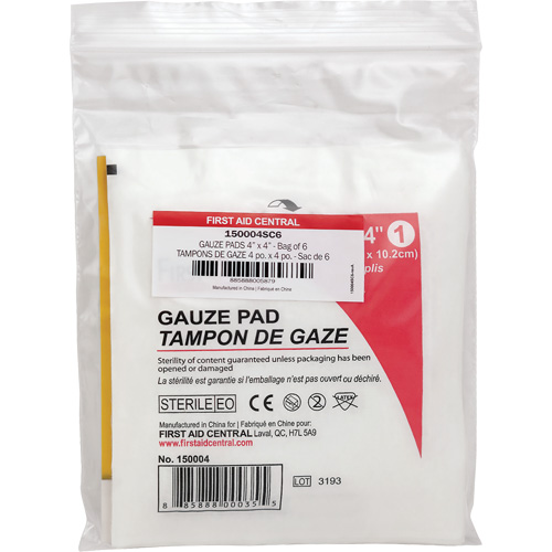 Recharge de gaze SmartCompliance, Tampon, 4" lo x 4" la, St&eacute;rile, Dispositif m&eacute;dical Classe 1 Oxymax Inc