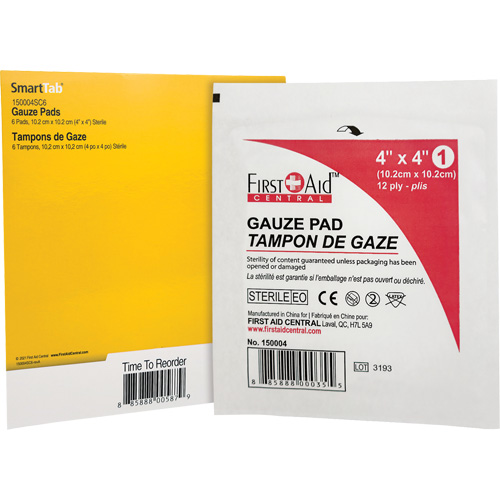 Recharge de gaze SmartCompliance, Tampon, 4" lo x 4" la, St&eacute;rile, Dispositif m&eacute;dical Classe 1 Oxymax Inc