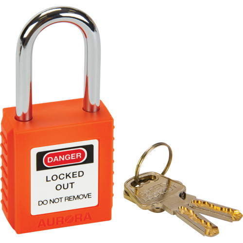 Lock for Lockouts, Safety Padlock, Keyed Different, Thermoplastic, 1-1/2" Width Oxymax Inc