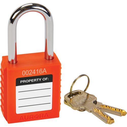 Lock for Lockouts, Safety Padlock, Keyed Different, Thermoplastic, 1-1/2" Width Oxymax Inc