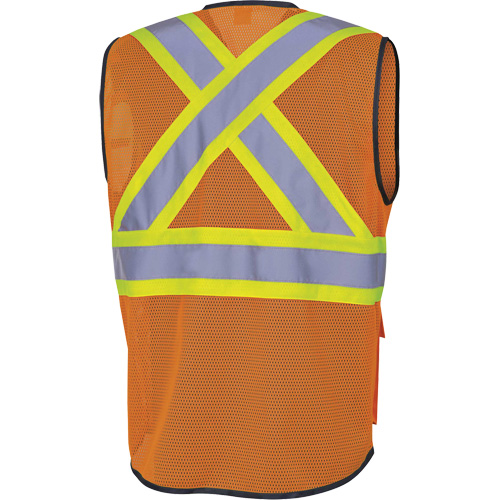 6960 Veste de s&eacute;curit&eacute; &agrave; maille en avant, Orange haute visibilit&eacute;, Moyen, Polyester Oxymax Inc
