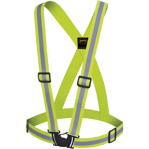 5497 Bretelles de s&eacute;curit&eacute;, Jaune lime haute visibilit&eacute;, Couleur r&eacute;fl&eacute;chissante Argent, Taille unique Oxymax Inc