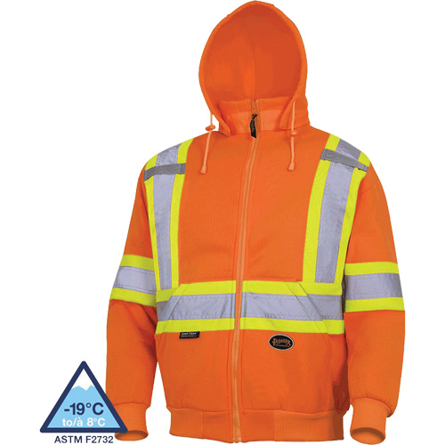 6924 Chandail &agrave; capuche, Petit, Orange haute visibilit&eacute; Oxymax Inc