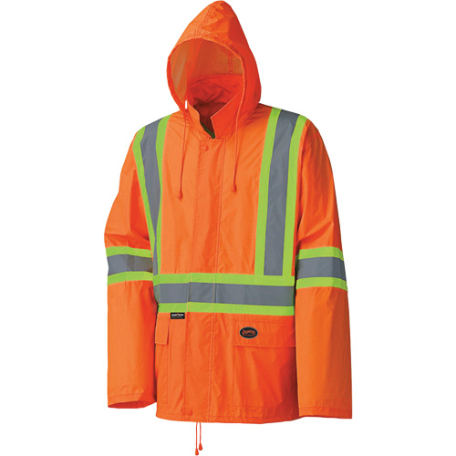 5598 Combinaison de pluie imperm&eacute;able et l&eacute;g&egrave;re, Polyester/PVC, Petit, Orange haute visibilit&eacute; Oxymax Inc