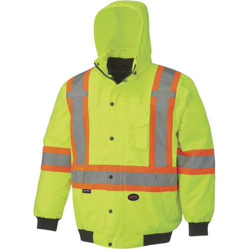 5023 Veste aviateur imperm&eacute;able 7 en 1, Polyester, Jaune lime haute visibilit&eacute;, Petit Oxymax Inc