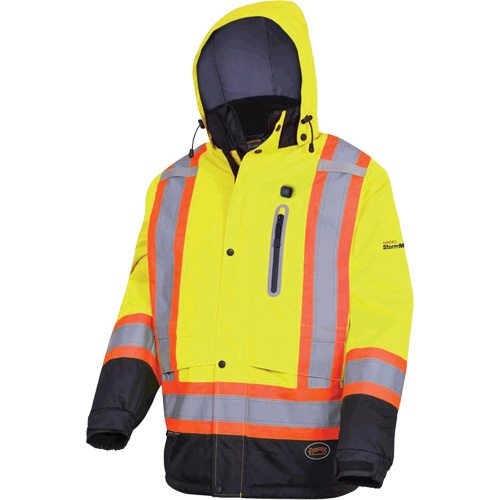 5408 Waterproof Heated Insulated Jacket, Men's, Small, High Visibility Lime-Yellow Oxymax Inc