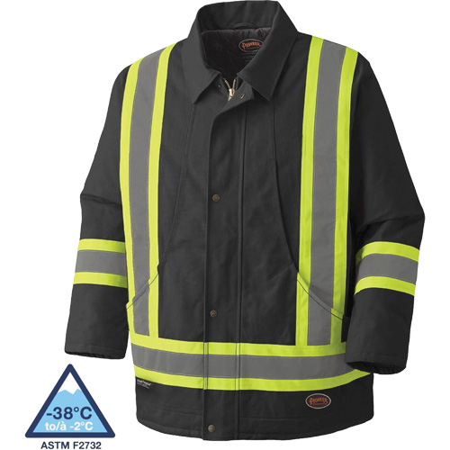 5535BKA Quilted Duck Parka, Black, X-Small Oxymax Inc