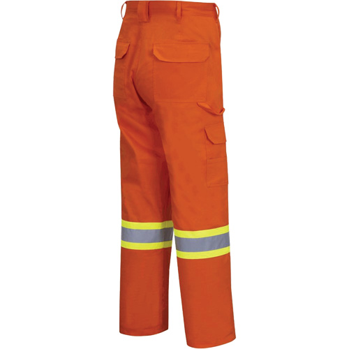 4462 Bright Safety Cargo Pants with Startech&reg; Tape, Cotton, 32, High Visibility Orange Oxymax Inc