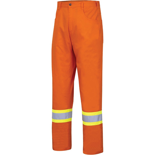 4461 Ultra-Cool Safety Pants, Cotton, 30, High Visibility Orange Oxymax Inc