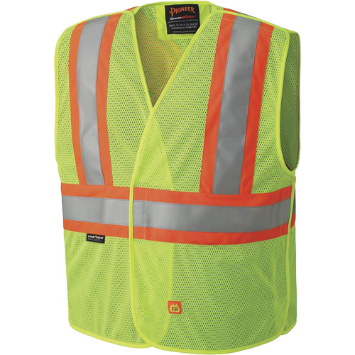 6916A Veste de s&eacute;curit&eacute; ignifug&eacute;e, Jaune lime haute visibilit&eacute;, Moyen/Petit, Polyester Oxymax Inc